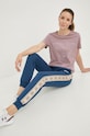Guess t-shirt bawełniany ADELE V2YI07.K8HM0 fioletowy SS25