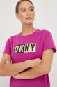 μωβ Μπλουζάκι DKNY