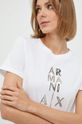 biały Armani Exchange t-shirt bawełniany 6LYT23.YJCEZ