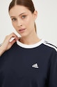 adidas t-shirt bawełniany Essentials granatowy HC0105