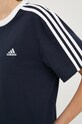 adidas t-shirt bawełniany Essentials HC0105 granatowy