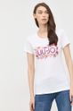 biały Liu Jo t-shirt bawełniany WF2375.JS923 Damski