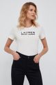 kremowy Lauren Ralph Lauren t-shirt 200871850001 Damski