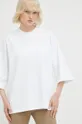 λευκό Βαμβακερό μπλουζάκι Samsoe Samsoe