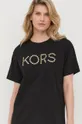 czarny MICHAEL Michael Kors t-shirt bawełniany MU250SI97J