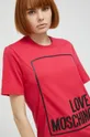 κόκκινο Βαμβακερό μπλουζάκι Love Moschino