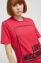 czerwony Love Moschino t-shirt bawełniany