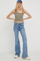 Levi's top din bumbac A3541.0001 verde AW22
