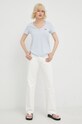 Bombažna kratka majica Levi's 85341.0032 modra AW22