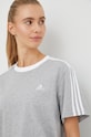 adidas t-shirt bawełniany Essentials szary HC0106