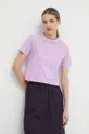 fioletowy Guess t-shirt bawełniany ADELE