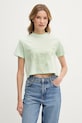 Odzież Guess t-shirt bawełniany ADELE V2YI06.K8HM0 zielony
