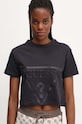 Guess t-shirt bawełniany ADELE czarny V2YI06.K8HM0