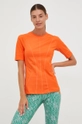 pomarańczowy adidas by Stella McCartney t-shirt treningowy