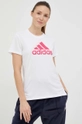 biały adidas Performance t-shirt do biegania Brand Love Damski