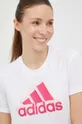 biały adidas Performance t-shirt do biegania Brand Love