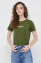 πράσινο Βαμβακερό μπλουζάκι Pepe Jeans