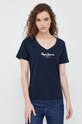 Bavlněné tričko Pepe Jeans námořnická modř PL505294.594