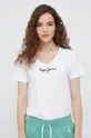 biały Pepe Jeans t-shirt bawełniany