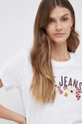 λευκό Βαμβακερό μπλουζάκι Pepe Jeans