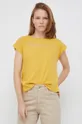 κίτρινο Βαμβακερό μπλουζάκι Pepe Jeans Γυναικεία