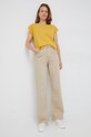 Pepe Jeans tricou din bumbac PL505296.098 galben AW22