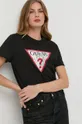 Guess t-shirt bawełniany czarny