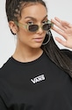 Памучна тениска Vans черен VN0A7YUTBLK1