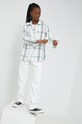 Памучна тениска Vans VN0A7YUTWHT1 бял SS25