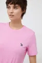 ροζ Βαμβακερό μπλουζάκι PS Paul Smith