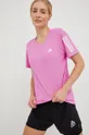 vijolična Kratka majica za tek adidas Performance Ženski