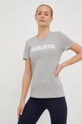 γκρί Βαμβακερό μπλουζάκι adidas