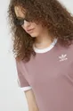 fioletowy adidas Originals t-shirt bawełniany