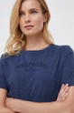 granatowy Tommy Hilfiger t-shirt bawełniany