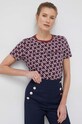Бавовняна футболка Tommy Hilfiger бордо WW0WW37436.9BYY