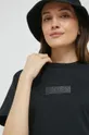 μαύρο Βαμβακερό μπλουζάκι Fila