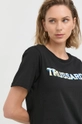 czarny Trussardi t-shirt bawełniany