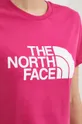 μωβ Βαμβακερό μπλουζάκι The North Face