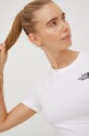 The North Face tricou alb NF0A55AOFN41