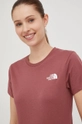 różowy The North Face t-shirt bawełniany