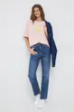 Бавовняна футболка Calvin Klein Jeans рожевий