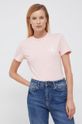 pastelowy różowy Calvin Klein Jeans t-shirt bawełniany
