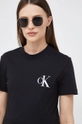 czarny Calvin Klein Jeans t-shirt bawełniany