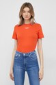 Pamučna majica Calvin Klein Jeans narančasta J20J219889.9BYY