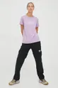 Bavlnené tričko Roxy fialová