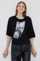 μαύρο Μπλουζάκι Sisley Γυναικεία