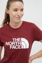 μπορντό Βαμβακερό μπλουζάκι The North Face