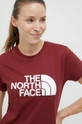 bordowy The North Face t-shirt bawełniany