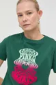 zelená Bavlnené tričko Pinko