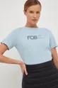 μπλε Βαμβακερό μπλουζάκι 4F Γυναικεία